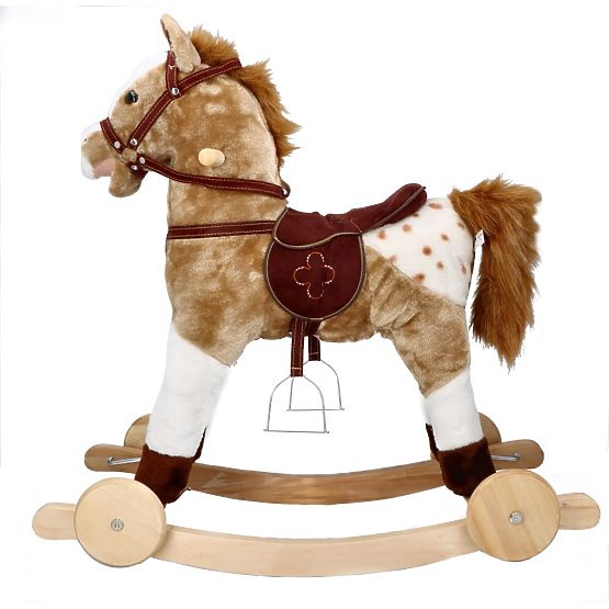 Hojdací kôň Mustang s kolieskami