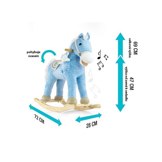 Hojdací koník Milly Mally Pony fialový Fialová