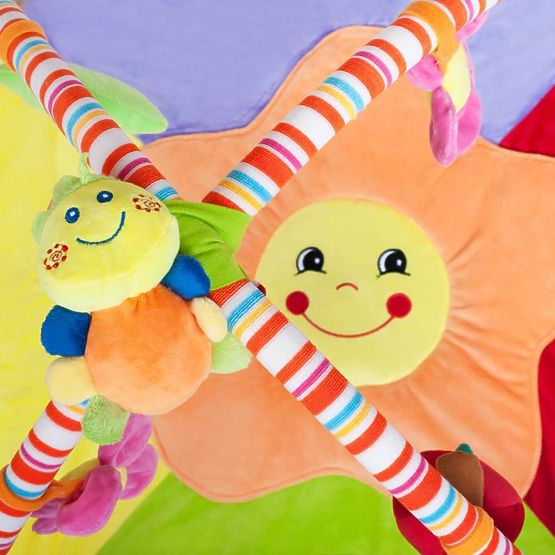 Hracia deka PlayTo stonožka s hračkou Multicolor