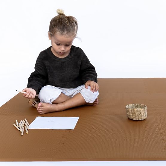 Hracia podložka TODDLEKIND 130 x 130 cm - Camel