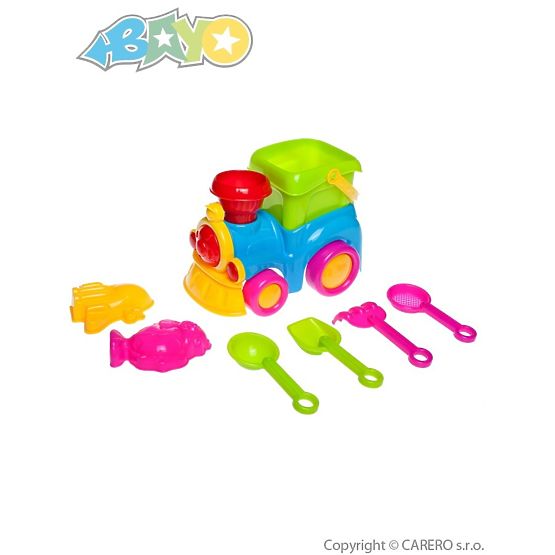 Hračky na piesok Bayo vláčik 8 ks Podľa obrázku