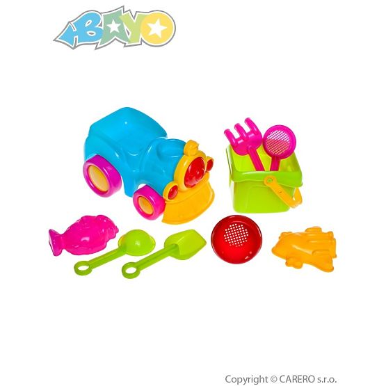 Hračky na piesok Bayo vláčik 8 ks Podľa obrázku