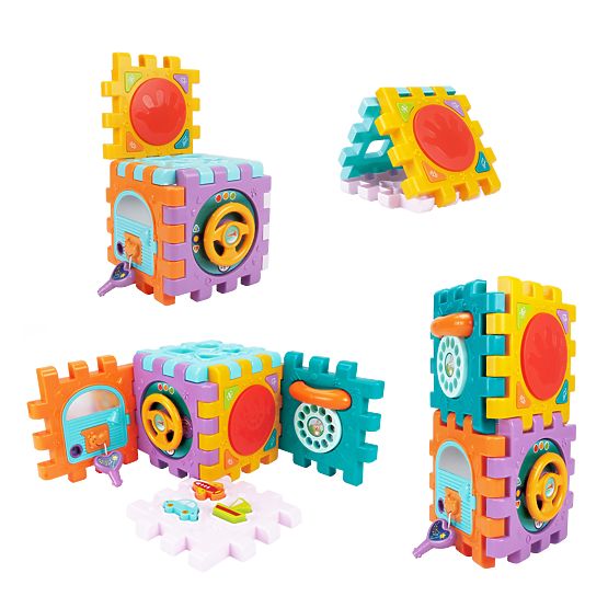 Interaktívna vzdelávacia kocka s triedením a zvukmi 6v1