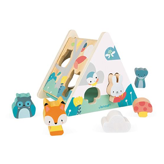 Janod Domček na vkladanie tvarov Pure