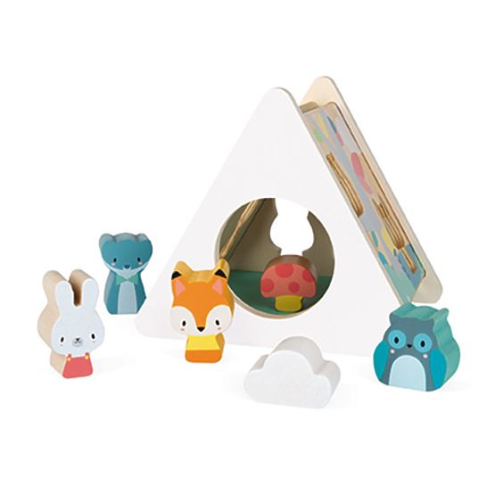 Janod Domček na vkladanie tvarov Pure