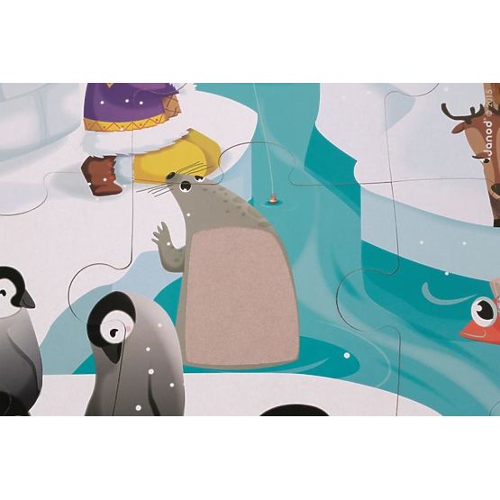 Janod Dotykové puzzle Život na ľade 20 ks