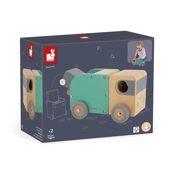 Janod Drevené smetiarske auto Bolid