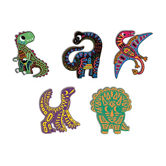 Janod vyškrabávacie obrázky Dinosaury Atelier Sada Mini 5+