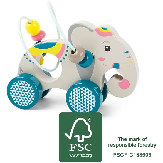 Jazdiaci slon s motorickým labyrintom