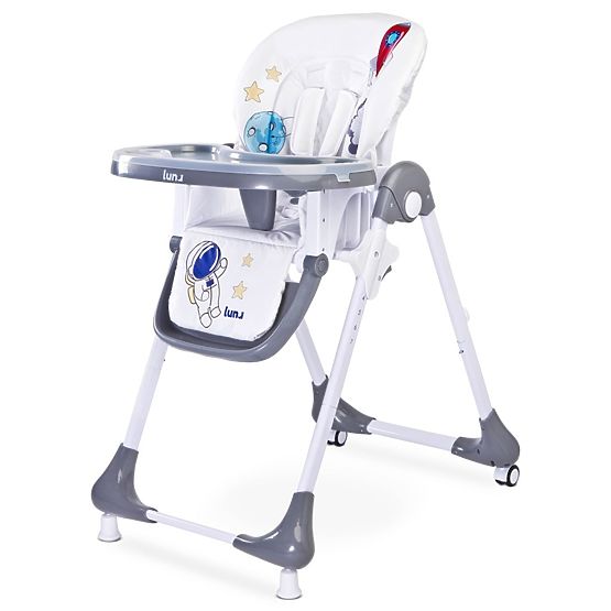 Jedálenská stolička CARETERO Luna grey Sivá