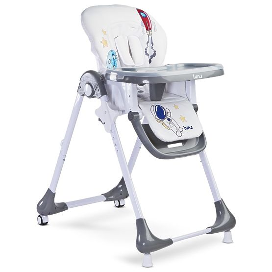 Jedálenská stolička CARETERO Luna grey Sivá