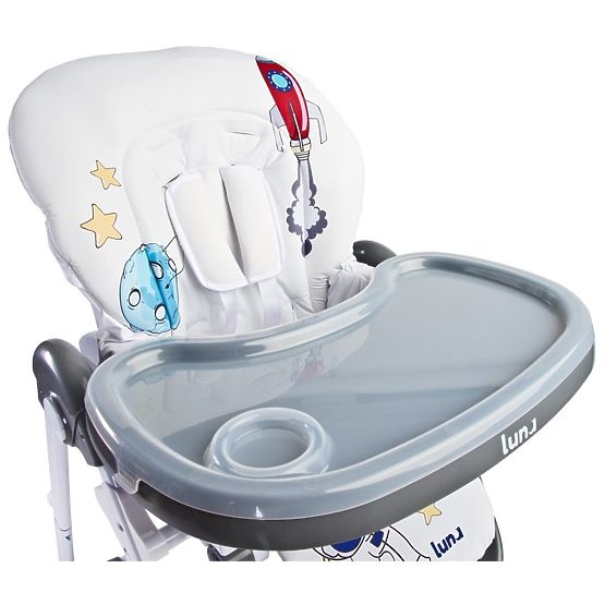 Jedálenská stolička CARETERO Luna grey Sivá