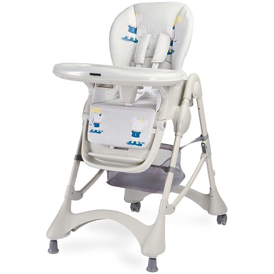 Jedálenská stolička CARETERO Magnus New grey Sivá