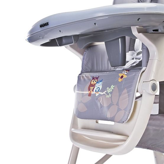 Jedálenská stolička CARETERO Magnus New grey Sivá