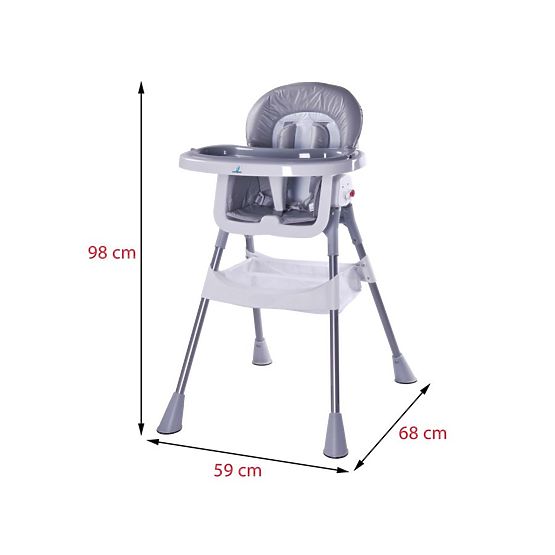 Jedálenská stolička CARETERO Pop grey Sivá