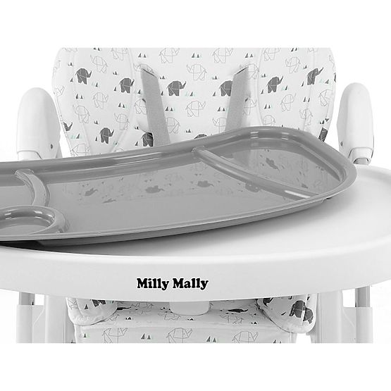 Jedálenská stolička Milly Mally Milano Jumbo Biela