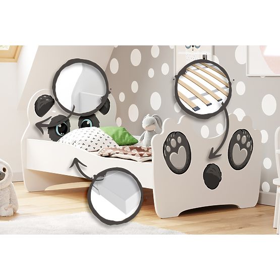 Jednolôžková posteľ Panda 140x70 s matracom