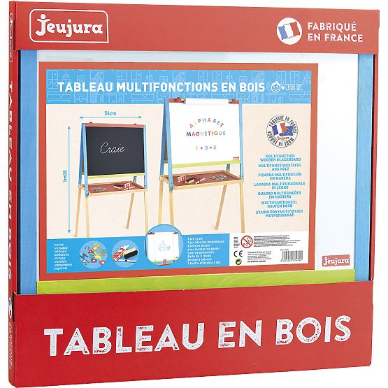 Jeujura Drevená multiaktívna tabuľa 56x43 cm s príslušenstvom