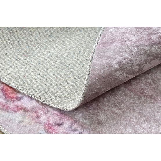 JUNIOR 51549.802 umývací okrúhly koberec koruna pre deti protišmykový - ružový