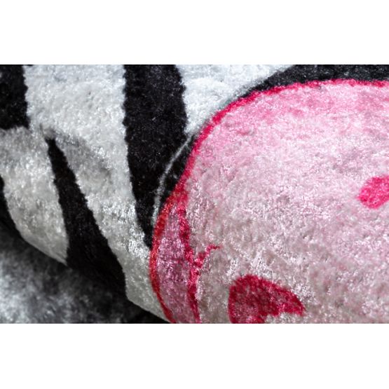 JUNIOR 51595.801 umývací koberec okrúhly Zvieratá, Afrika pre deti protišmykový - sivá