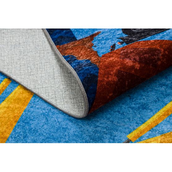 JUNIOR 51827.803 umývací koberec Nákladné auto, bager pre deti protišmykový - modrý