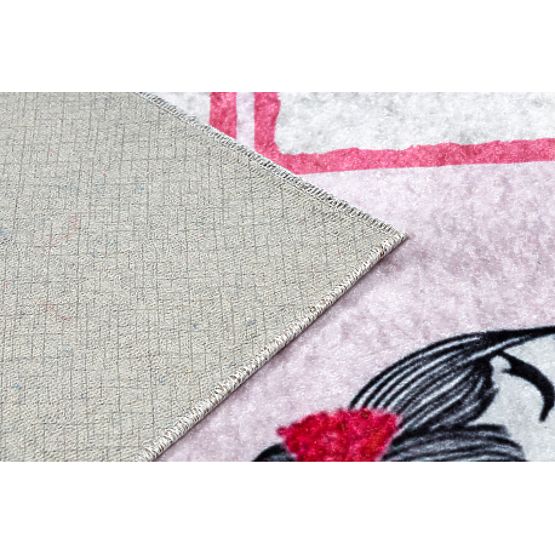 JUNIOR 51828.802 umývací koberec poskok, baletka pre deti protišmykový - ružový