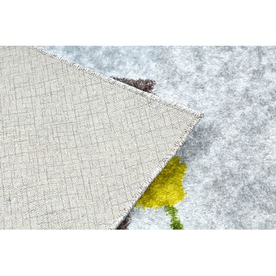 JUNIOR 51858.802 umývací koberec Zvieratá, Afrika pre deti protišmykový - sivá