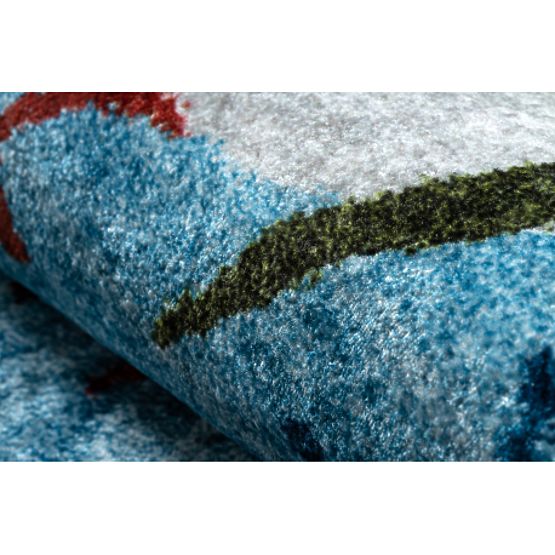 JUNIOR 51858.802 umývací koberec Zvieratá, Afrika pre deti protišmykový - sivá