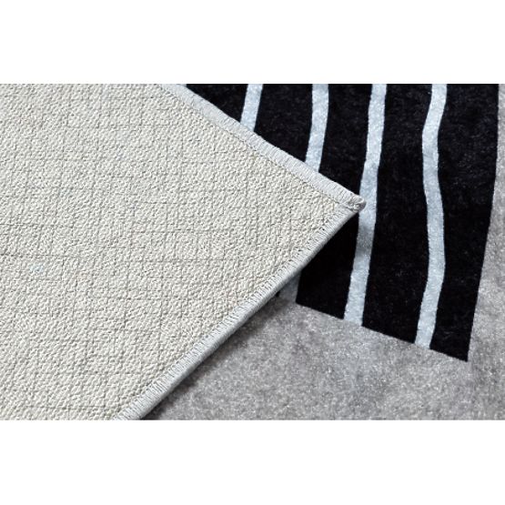 JUNIOR 51974.802 umývací koberec Medvede, zvieratá pre deti protišmykový - sivá