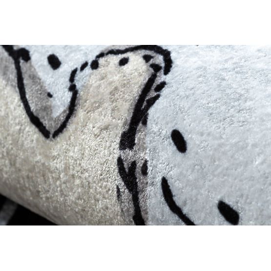 JUNIOR 51974.802 umývací koberec Medvede, zvieratá pre deti protišmykový - sivá