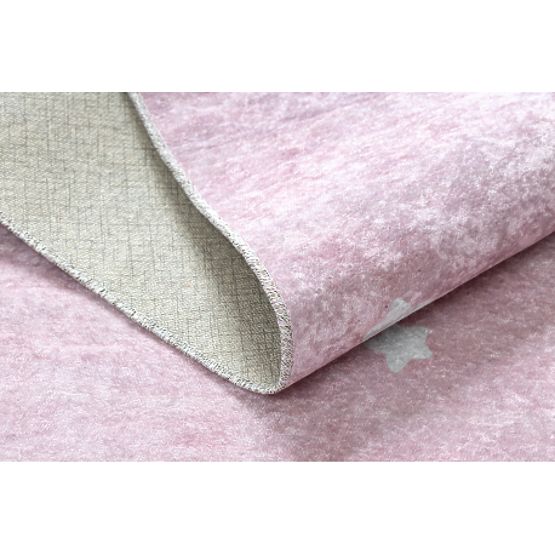 JUNIOR 52063.802 umývací koberec Dúha, mraky pre deti protišmykový - ružový