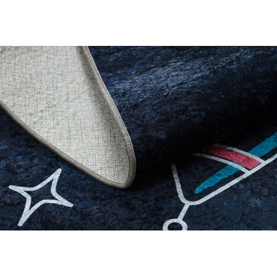 JUNIOR 52069.801 umývací koberec Vesmírna raketa pre deti protišmykový - čierny