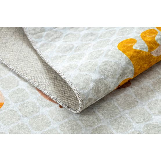 JUNIOR 52104.801 umývací koberec Safari, zvieratá pre deti protišmykový - sivá