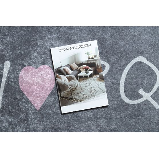 JUNIOR 52106.801 umývací koberec Abeceda pre deti protišmykový - sivá