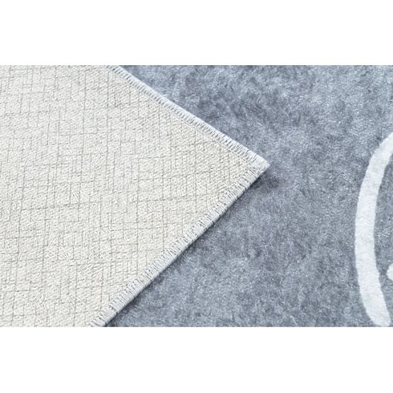 JUNIOR 52106.801 umývací koberec Abeceda pre deti protišmykový - sivá