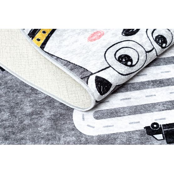 JUNIOR 52107.801 umývací koberec Medvede, zvieratá, ulice pre deti protišmykový - sivá