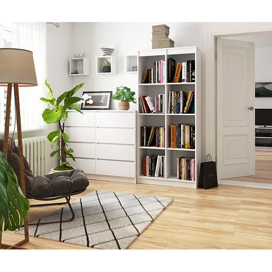 KANCELÁRSKY REGÁL R 80 cm CLP 8 POLÍC BIELY