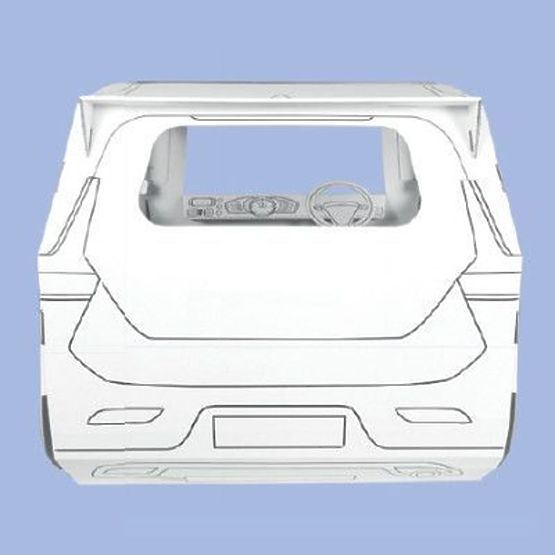 Kartónové autíčko Alien