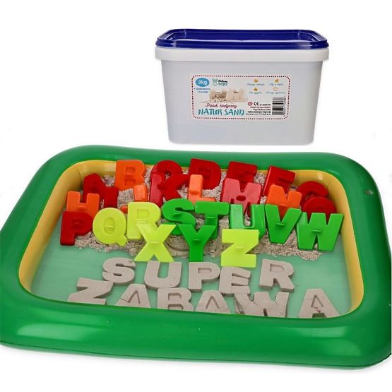 Kinetický piesok 3 kg s nafukovacím pieskoviskom a formičkami
