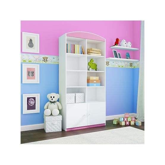 Knižnica so skrinkou - ružová