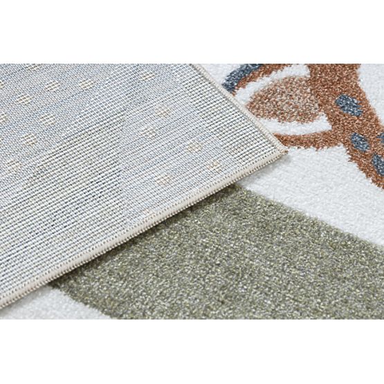 Koberec BONO 8426 Jungle, divoké zvieratá krémová / tmavo zlatá