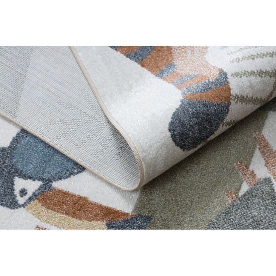 Koberec BONO 8426 Jungle, divoké zvieratá krémová / tmavo zlatá