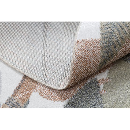 Koberec BONO 8426 kruh Jungle, divoké zvieratá krémová / tmavo zlatá