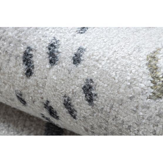 Koberec BONO 8436 kruh Autá, ulice krémová / svetlo šedá