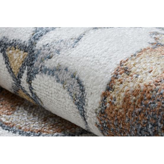 Koberec BONO 9614 kruh Medveď, balóniky smotanová / svetlo šedá