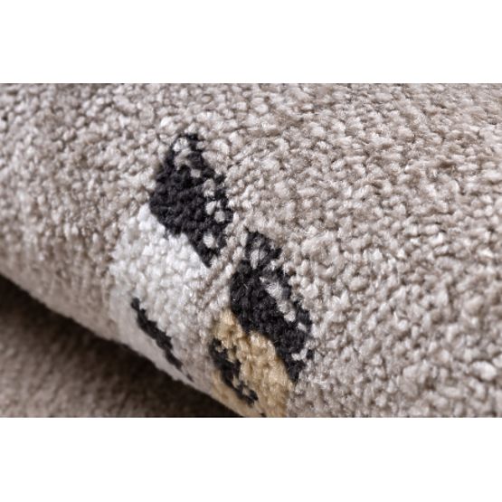 Koberec FUN Africa pre deti, zvieratá, Afrika béžová