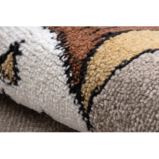 Koberec FUN Forester pre deti, zvieratá, lesná béžová