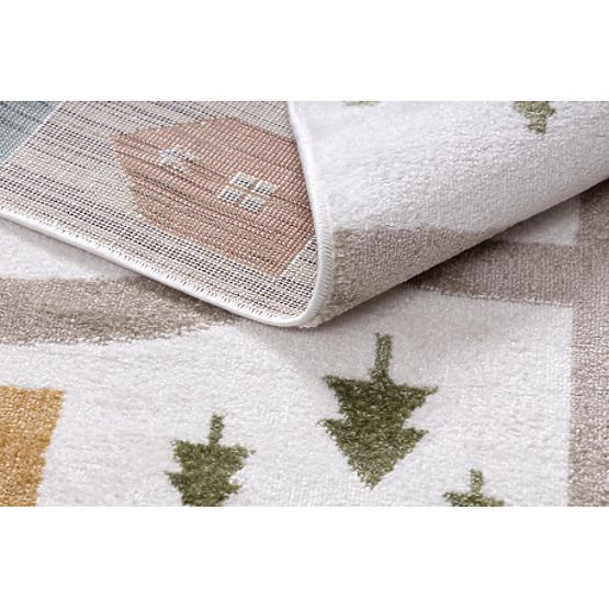 Koberec FUN Polar pre deti, ulice, les, krém