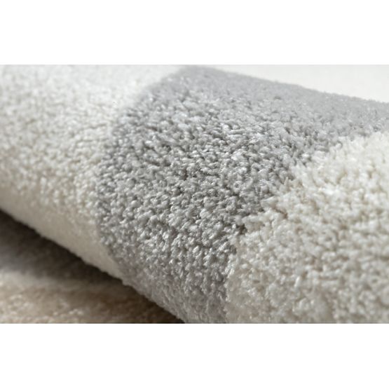 Koberec FUSION 0213 biela / tmavo ružová - Geometrický, moderný, abstraktný