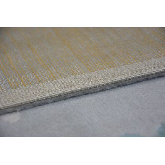 Koberec PASTEL 18409/652 - Mrak srdce VTÁK Sivá KRÉM tyrkysová